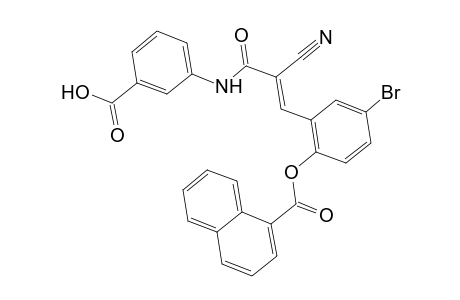 3-({(2E)-3-[5-bromo-2-(1-naphthoyloxy)phenyl]-2-cyano-2-propenoyl}amino)benzoic acid