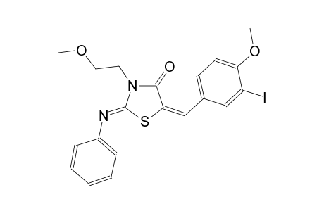 (2Z,5E)-5-(3-iodo-4-methoxybenzylidene)-3-(2-methoxyethyl)-2-(phenylimino)-1,3-thiazolidin-4-one