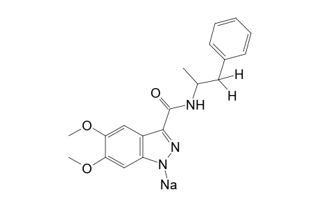 5,6-dimethoxy-N-(alpha-methylphenethyl)-1H-indazole-3-carboxamide, monosodium salt