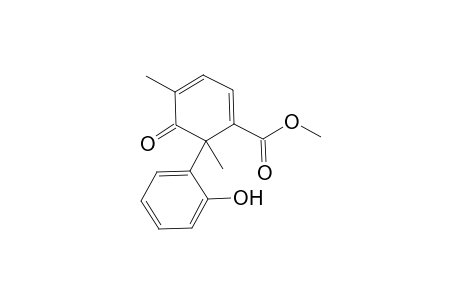 1,3-Cyclohexadiene-1-carboxylic acid, 6-(2-hydroxyphenyl)-4,6-dimethyl-5-oxo-, methyl ester