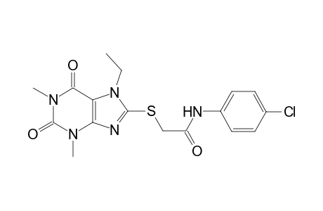 N-(4-chlorophenyl)-2-[(7-ethyl-1,3-dimethyl-2,6-dioxo-2,3,6,7-tetrahydro-1H-purin-8-yl)sulfanyl]acetamide