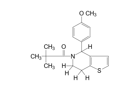 4-(p-methoxyphenyl)-5-pivaloyl-4,5,6,7-tetrahydrothieno[3,2-c]pyridine