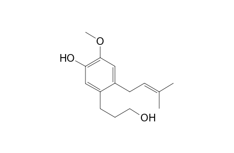 5-(3-hydroxypropyl)-2-methoxy-4-(3-methylbut-2-enyl)phenol