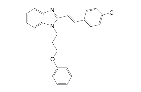 2-[(E)-2-(4-chlorophenyl)ethenyl]-1-[3-(3-methylphenoxy)propyl]-1H-benzimidazole