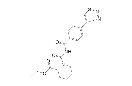 1-{[p-(1,2,3-thiadiazol-4-yl)benzoyl]carbamoyl}pipecolic acid, ethyl ester