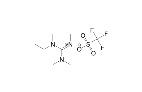 N''-METHYL-N,N',N-TRIMETHYL-N'-ETHYL-GUANIDINIUM-TRIFLUOROMETHANESULFONATE;[(CH3)(CH2CH3)NC(CH3NH)N(CH3)2][CF3SO3];MINOR-ISOMER