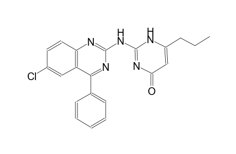 2-[(6-chloro-4-phenyl-2-quinazolinyl)amino]-6-propyl-4(1H)-pyrimidinone