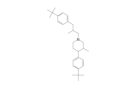 trans-3-Methyl-1-(2-methyl-3-[4-tert-butyl-phenyl]-propyl-4-(4-tert-butyl-phenyl)-piperidine