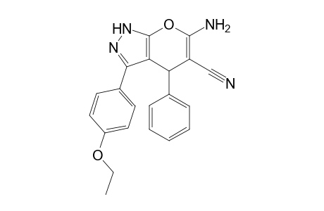 6-Amino-3-(4-ethoxyphenyl)-4-phenyl-1,4-dihydropyrano[2,3-C]pyrazole-5-carbonitrile