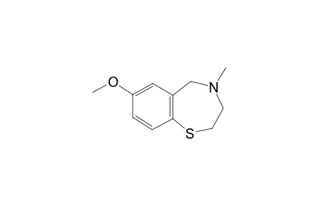 4-METHYL-7-METHOXY-2,3,4,5-TETRAHYDRO-1,4-BENZOTHIAZEPINE;S-107