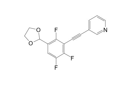 3-((3-(1,3-dioxolan-2-yl)-2,5,6-trifluorophenyl)ethynyl)pyridine