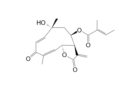 EUPAHELIANGOLIDE_A;8-BETA-TIGLOYLOXY-10-ALPHA-HYDROXY-3-OXO-6-BETA-H,7-ALPHA-H-HELIANGA-1E,4Z,11(13)-TRIEN-6,12-OLIDE