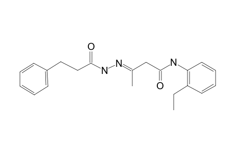 2'-Ethyl-3-[(3-phenylpropionyl)hydrazono]butyranilide