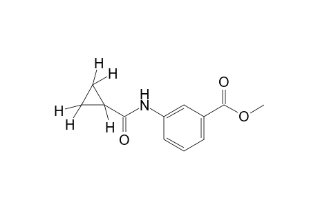 m-(cyclopropanecarboxamido)benzoic acid, methyl ester