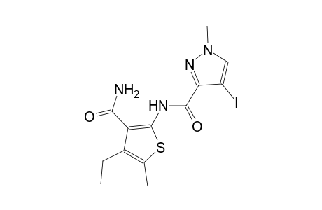 N-[3-(aminocarbonyl)-4-ethyl-5-methyl-2-thienyl]-4-iodo-1-methyl-1H-pyrazole-3-carboxamide