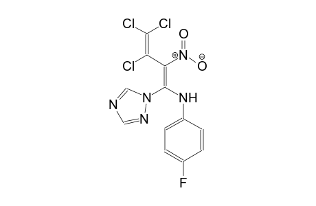 N-(4-fluorophenyl)-N-[(1E)-3,4,4-trichloro-2-nitro-1-(1H-1,2,4-triazol-1-yl)-1,3-butadienyl]amine