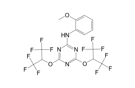 N-(2-Methoxyphenyl)-4,6-bis[2,2,2-trifluoro-1-(trifluoromethyl)ethoxy]-1,3,5-triazin-2-amine