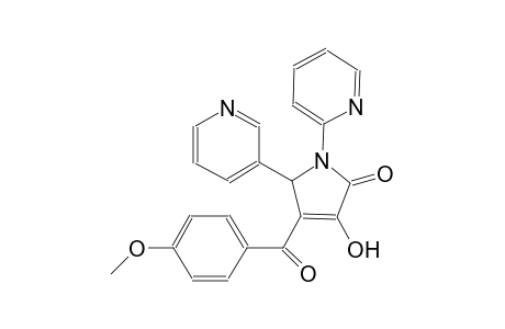 3-hydroxy-4-(4-methoxybenzoyl)-1-(2-pyridinyl)-5-(3-pyridinyl)-1,5-dihydro-2H-pyrrol-2-one