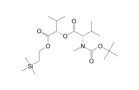 (2S)-2-[[N-(tert-Butoxycarbonyl)-N-methyl-L-valyl]oxy]-3-methylbutanoic Acid 2-(Trimethylsilyl)ethyl Ester