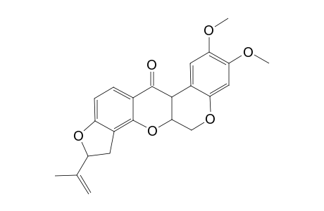 1,2,12,12a-tetrahydro-2-isopropenyl-8,9-dimethhoxy[1]benzopyrano-[3,4-furo[2,3-H][1]benzopyran-6(6aH)-one
