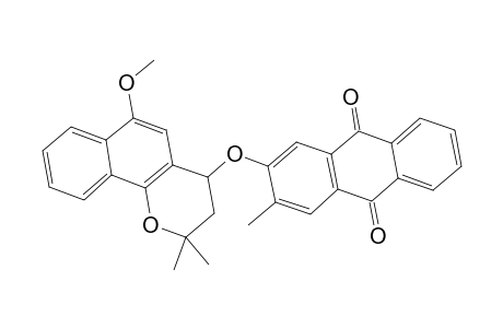 9,10-Anthracenedione, 2-[(3,4-dihydro-6-methoxy-2,2-dimethyl-2H-naphtho[1,2-b]pyran-4-yl)oxy]-3-methyl-, (+)-