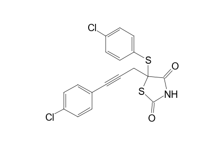 5-[3-(4-chlorophenyl)prop-2-ynyl]-5-(4-chlorophenyl)sulfanyl-1,3-thiazolidine-2,4-dione