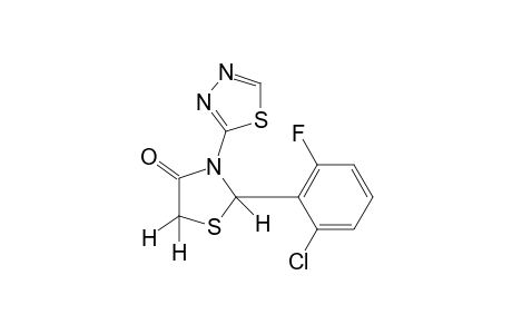 2-(2-chloro-6-fluorophenyl)-3-(1,3,4-thiadiazol-2-yl)-4-thiazolidinone