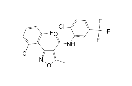 Isoxazole-4-carboxamide, 3-(2-chloro-6-fluorophenyl)-5-methyl-N-(2-chloro-5-trifluoromethylphenyl)-