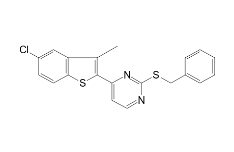 2-(benzylthio)-4-(5-chloro-3-methylbenzo[b]thien-2-yl)pyrimidine