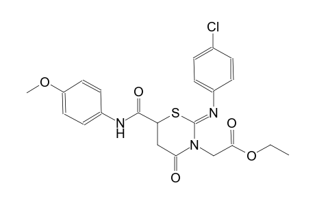 ethyl ((2Z)-2-[(4-chlorophenyl)imino]-6-[(4-methoxyanilino)carbonyl]-4-oxodihydro-2H-1,3-thiazin-3(4H)-yl)acetate