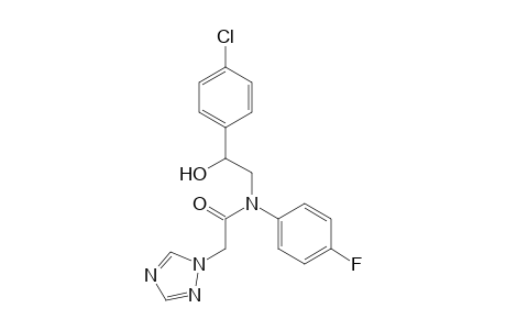 N-(2-(4-chlorophenyl)-2-hydroxyethyl)-N-(4-fluorophenyl)-2-(1H-1,2,4-triazol-1-yl)acetamide