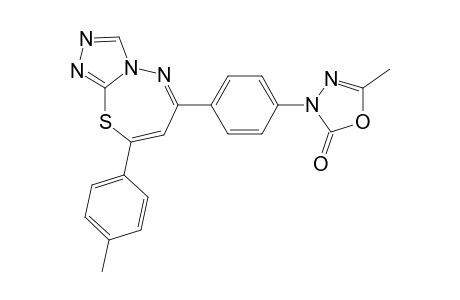 5-Methyl-3-(4-(8-p-tolyl-[1,2,4]triazolo[3,4-b][1,3,4]thiadiazepin-6-yl)phenyl)-1,3,4-oxadiazol-2(3H)-one