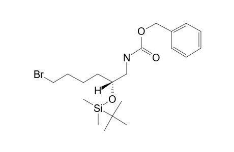 (R)-(-)-benzyl N-[6-bromo-2-(tert-butyldimethylsilyloxy)hexyl]carbamate