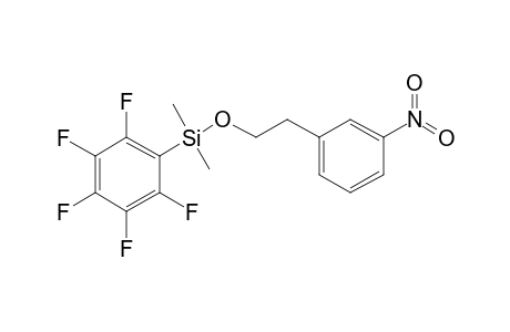 2-(3-Nitrophenyl)ethanol, dimethylpentafluorophenylsilyl ether