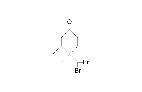 1-DIBROMMETHYL-1,2-DIMETHYL-CYCLOHEXAN-4-ONE