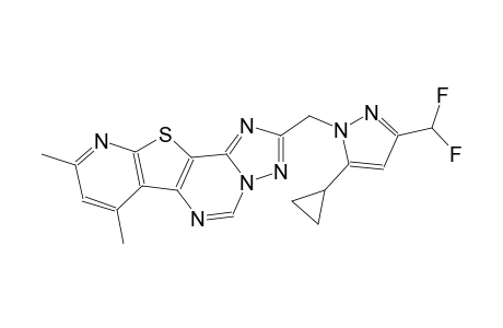 2-{[5-cyclopropyl-3-(difluoromethyl)-1H-pyrazol-1-yl]methyl}-7,9-dimethylpyrido[3',2':4,5]thieno[2,3-e][1,2,4]triazolo[1,5-c]pyrimidine