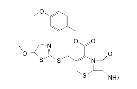 3-(4,5-Dihydro-5-methoxythiazole-2-yl)thiomethyl-2-(4-methoxybenzyloxycarbonyl)-7-amino-8-oxo-1-aza-5-thiabicyclo[4.2.0]oct-2-ene