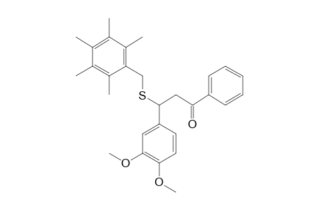 3-(3,4-dimethoxyphenyl)-3-[(2,3,4,5,6-pentamethylbenzyl)thio]propiophenone