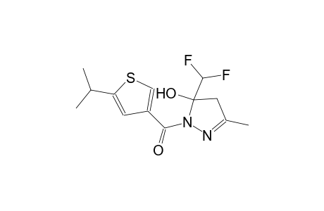 5-(difluoromethyl)-1-[(5-isopropyl-3-thienyl)carbonyl]-3-methyl-4,5-dihydro-1H-pyrazol-5-ol