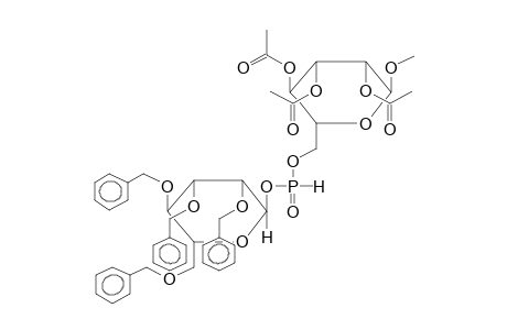 METHYL 6-O-(2,3,4,6-TETRA-O-BENZYL-ALPHA-D-MANNOPYRANOSYLHYDROGENPHOSPHONO)-2,3,4-TRI-O-ACETYL-ALPHA-D-MANNOPYRANOSIDE(DIASTEREOMER MIXTURE)