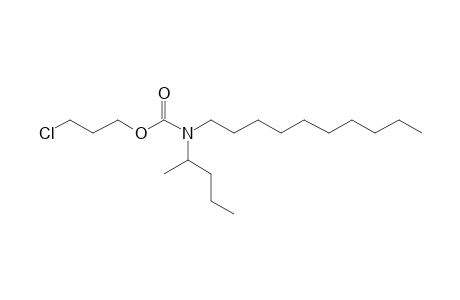 Carbonic acid, monoamide, N-(2-pentyl)-N-decyl-, 3-chloropropyl ester