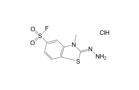 3-METHYL-2-OXO-5-BENZOTHIAZOLINESULFONYL FLUORIDE, HYDRAZONE, MONOHYDROCHLORIDE