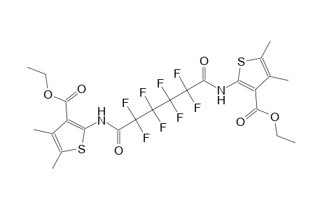 ethyl 2-[(6-{[3-(ethoxycarbonyl)-4,5-dimethyl-2-thienyl]amino}-2,2,3,3,4,4,5,5-octafluoro-6-oxohexanoyl)amino]-4,5-dimethyl-3-thiophenecarboxylate