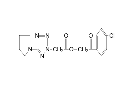 5-(1-pyrrolidinyl)-2H-tetrazole-2-acetic acid, p-chlorophenacyl ester