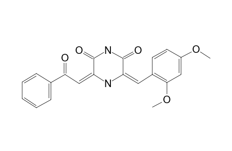 3-(2,4-Dimethoxy-benzylidene)-5-(2-oxo-2-phenyl-ethylidene)-piperazine-2,6-dione