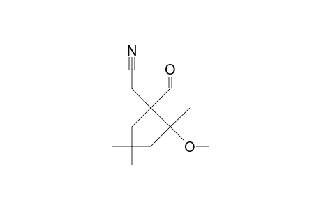 Cyclopentaneacetonitrile, 1-formyl-2-methoxy-2,4,4-trimethyl-