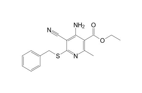 4-Amino-6-benzylsulfanyl-5-cyano-2-methyl-nicotinic acid ethyl ester