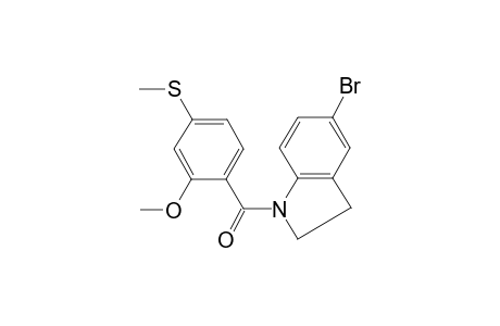 1H-indole, 5-bromo-2,3-dihydro-1-[2-methoxy-4-(methylthio)benzoyl]-