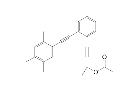 2-methyl-4-(2-((2,4,5-trimethylphenyl)ethynyl)phenyl)but-3-yn-2-yl acetate