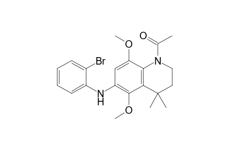 1-(6-(2-Bromophenylamino)-5,8-dimethoxy-4,4-dimethyl-3,4-dihydroquinolin-1(2H)-yl)ethanone